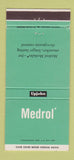 Matchbook Cover - Medrol Upjohn Drugs 30 Strike
