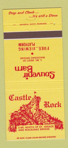 Matchbook Cover - Castle Rock Souvenir Barn St Ignace MI 30 Strike
