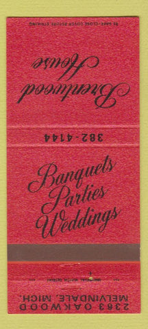 Matchbook Cover - Brentwood House Melvindale MI 30 Strike