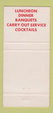 Matchbook Cover - Forbidden City Chinese Restaurant Flint MI 30 Strike