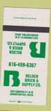 Matchbook Cover - Belden Brick & Supply Grand Rapids MI WEAR 30 Strike