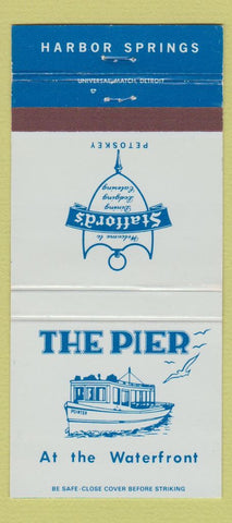 Matchbook Cover - The Pier Stafford's Harbor Springs MI 30 Strike