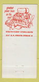 Matchbook Cover - 1956 Pontiac Sunbury PA Schreffler WEAR 30 Strike