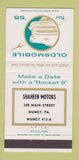 Matchbook Cover - 1955 Oldsmobile Shaheen Muncy PA 30 Strike