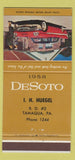 Matchbook Cover - 1958 DeSoto IH Huegel Tamaqua PA 30 Strike