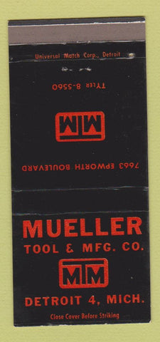 Matchbook Cover - Mueller Tool Detroit MI 30 Strike