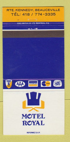 Matchbook Cover - Motel Royal Beauceville QC 30 Strike