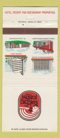 Matchbook Cover - Stan Musial Biggies St Louis MO baseball 30 Strike