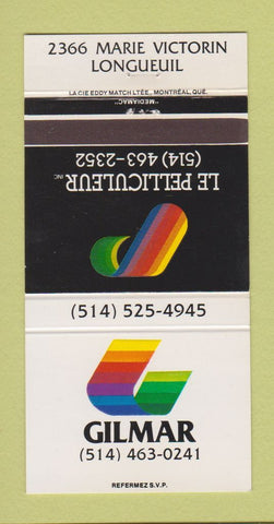 Matchbook Cover - Gilmar Longueuil QC 30 Strike