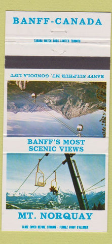 Matchbook Cover - Banff AB Mount Norquay skiing 30 Strike