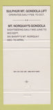Matchbook Cover - Banff AB Mount Norquay skiing 30 Strike