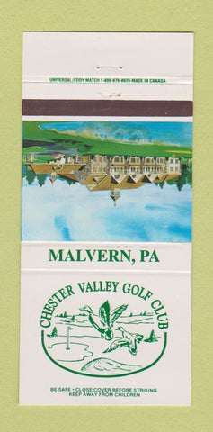Matchbook Cover - Chester Valley Golf Club Malvern PA 30 Strike