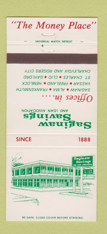 Matchbook Cover - Saginaw Savings and Loan MI 30 Strike