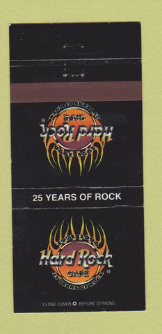 Matchbook Cover - Hard Rock Cafe 25th  30 Strike