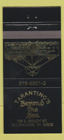 Matchbook Cover - Tarantino's Beyond the Sea Milwaukee WI 30 Strike