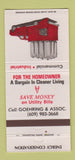 Matchbook Cover - Goehring Associates Energy Conservation  30 Strike