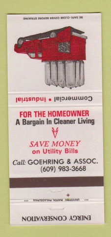 Matchbook Cover - Goehring Associates Energy Conservation  30 Strike