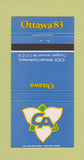 Matchbook Cover - Ottawa ON 1983 CICA Conference 30 Strike