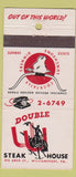 Matchbook Cover - Double U Steak House Williamsport PA 30 Strike