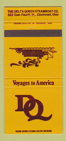 Matchbook Cover - Delta Queen Steamboat Cincinnati OH 30 Strike