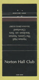 Matchbook Cover - Norton Hall Club Cleveland OH 30 Strike
