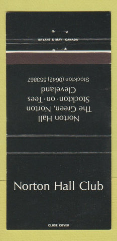 Matchbook Cover - Norton Hall Club Cleveland OH 30 Strike