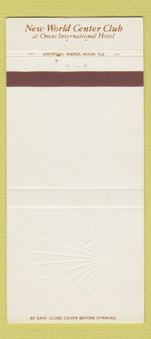 Matchbook Cover - New World Center Club Omni Hotel 30 Strike