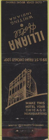 Matchbook Cover - Illiana Hotel Whiting IN