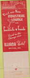 Matchbook Cover - Illiana Hotel Whiting IN