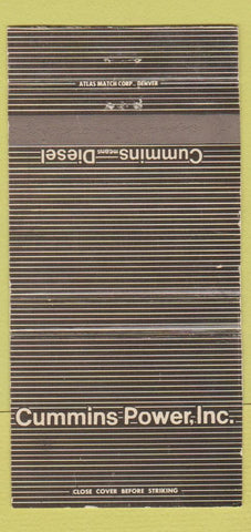 Matchbook Cover - Cummins Diesel Commerce City Colorado Casper WY 30 Strike