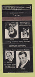 Matchbook Cover - Toupees Creative International Centers 30 Strike