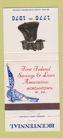 Matchbook Cover - First Federal Savings Loan Morgantown WV 1976 30 Strike