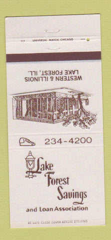 Matchbook Cover - Lake Forest Savings and Loan IL 30 Strike
