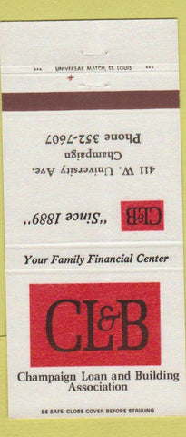 Matchbook Cover - Champaign Loan Building Assoc IL 30 Strike