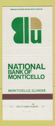 Matchbook Cover - National Bank of Monticello IL 30 Strike