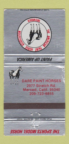 Matchbook Cover - American Paint Horse Assoc Dare Merced CA WORN 30 Strike