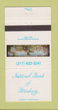 Matchbook Cover - National Bank of Petersburg  30 Strike