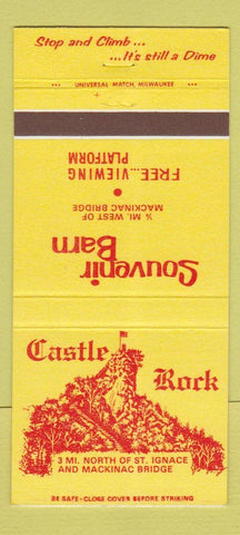 Matchbook Cover - Castle Rock Souvenir Barn St Ignace MI 30 Strike