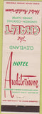 Matchbook Cover - The Chalet Hotel Auditorium Cleveland OH