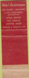 Matchbook Cover - The Chalet Hotel Auditorium Cleveland OH