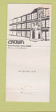 Matchbook Cover - Crown Forklifts Indianapolis IN 30 Strike
