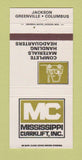 Matchbook Cover - Mississippi Clarklift Forklift Jackson Greenville MS 30 Strike