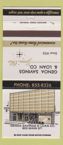 Matchbook Cover - Genoa Savings and Loan OH 30 Strike