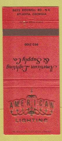 Matchbook Cover - American Lighting Supply Atlanta GA WEAR 30 Strike