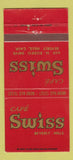 Matchbook Cover - Cafe Swiss Beverly Hills CA 30 Strike