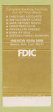 Matchbook Cover - American Asian Bank Beverly Hills CA 30 Strike