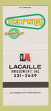 Matchbook Cover - Lanjeu Lacaille Amusement  30 Strike