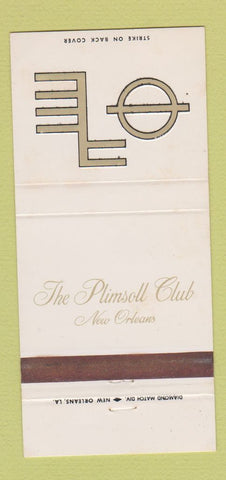 Matchbook Cover - The Plimsoll Club New Orleans LA 30 Strike