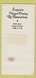 Matchbook Cover - Le Club San Francisco CA IMPRINT 30 Strike