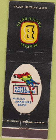 Matchbook Cover - Brazil Palace Hotel Parrot Manaus Amazonas